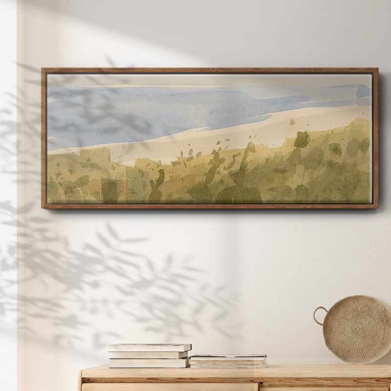 Brushy Coast II - toile encadrée, H 12 po x l 30 po