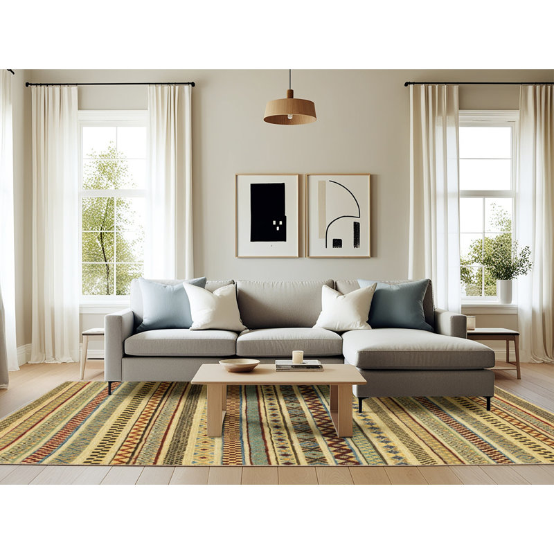 Abstract Indoor Rug, Rectangle 6' x 9'
