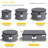 Storage Containers Hard Shell Box For Moving Dishes, Plate, Saucers, Dinnerware, Mugs, For Packing Fine China Storage Containers 5Piece Grey