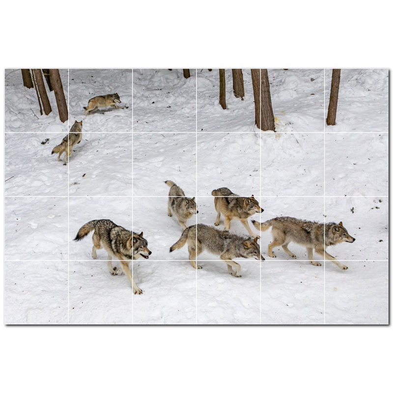 Murale décorative en céramique 4,25 po x 4,25 po