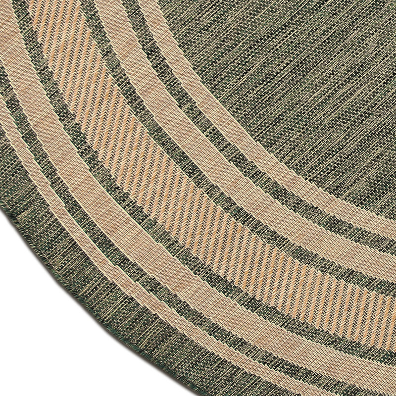 Dippold 8' x Round Green Modern Rug, Round 8', Green