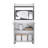 Kitchen Cart, Open Shelf, Double Door Cabinet, Two Interior Shelves
