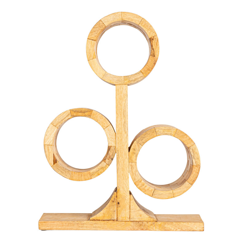 Mango Wood Circular Wine Rack