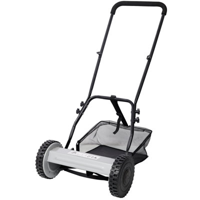14-inch 5-blade Push Reel Lawn Mower With Grass Catcher – Manual Walk-behind Grass Cutting Tool