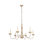 Gamaliel 6-Light Dimmable Classic Candle Style Chandelier with Weathered Dove Finish