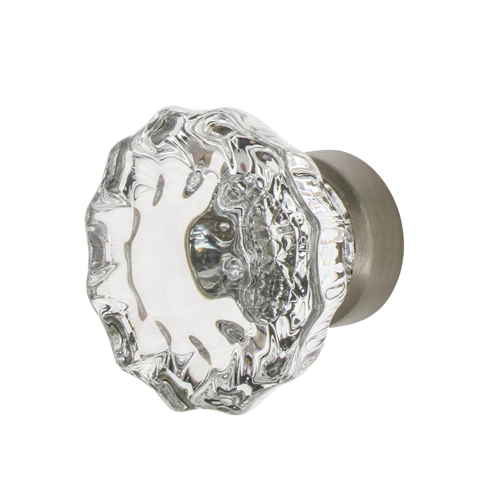 Nostalgic Warehouse Crystal 1 3/8" Cabinet Knob, Satin Nickel