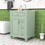 Meuble-lavabo autoportant avec lavabo en céramique, tiroir rabattable, 3 tiroirs et tablette réglable-2071690200