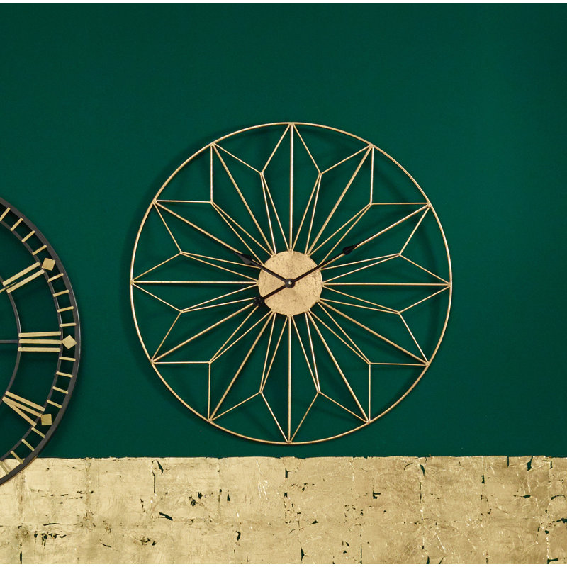Lantremange Metal Wall Clock, Black