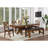 ACME ApoLo Bench, Espresso Synthetic Leather & walnut