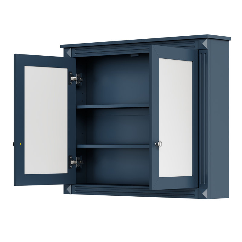 Armoires à pharmacie spacieuses, rangement en bois aggloméré moderne pour salle de bain 36 x 28