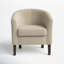 Munson 26.77" Wide Linen/Polyester Upholstered Barrel Chair-2021933143