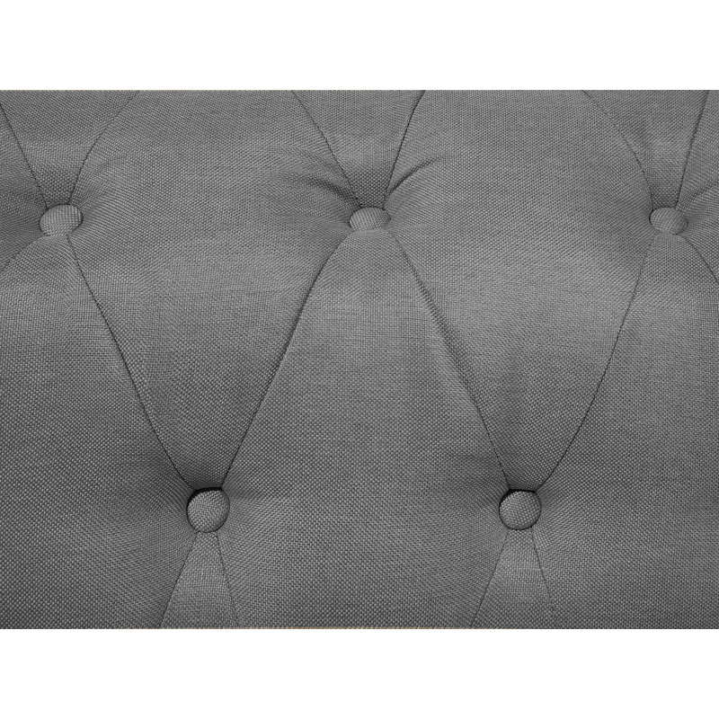 Lefever Upholstered Chesterfield Chair, Grey