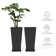 Amimma Tall Planters, 2 Set Large Rectangular Tall Planters for Outdoor Plants