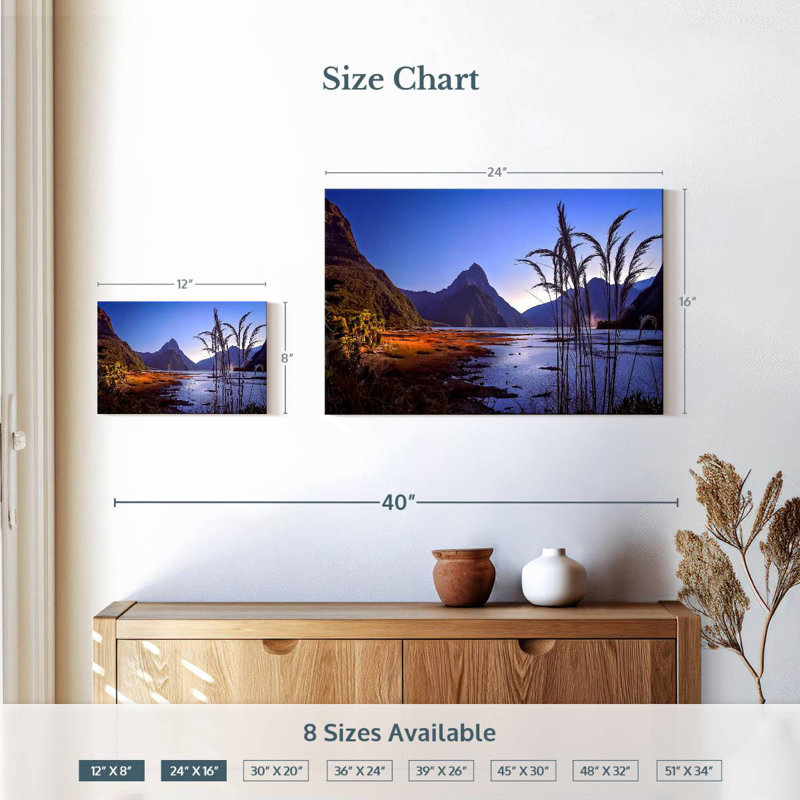 Nicci Milford Sound, lever du jour, H 16 po x l 24 po
