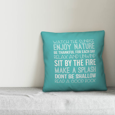  Lake House Rules Indoor/Outdoor Throw Pillow