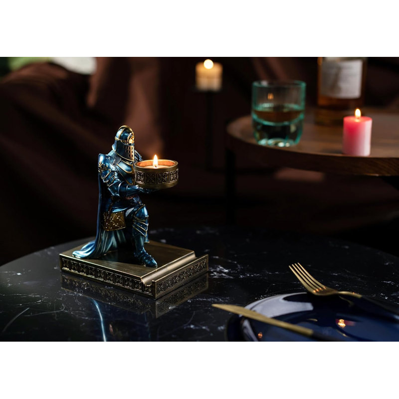 King's Guard Kneeling Knights Candlestick Holder