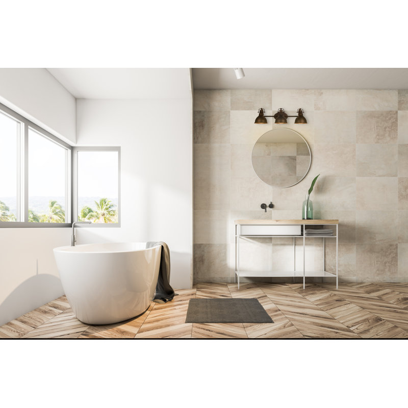 Éclairage pour salle de bain bronze huilé à intensité variable à 3 lumières Moyers