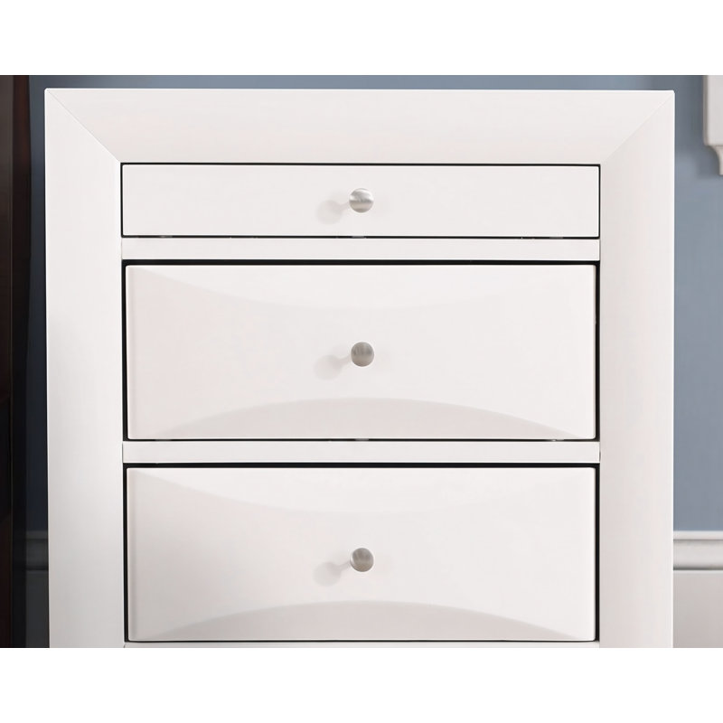 Table de chevet blanche Loviisa, Blanc