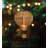 Wicker Hanging Solar Hot Air Balloon Lantern with Glass Panels and Metal Frame-125845214