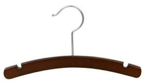 Cintre en bois pour chambre de bébé / robe / chandail, Noyer