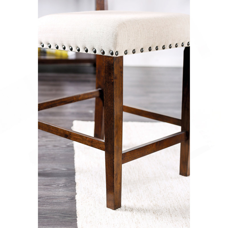 Ensemble de chaises capitonnées ivoire rembourrées en tissu 2 pièces