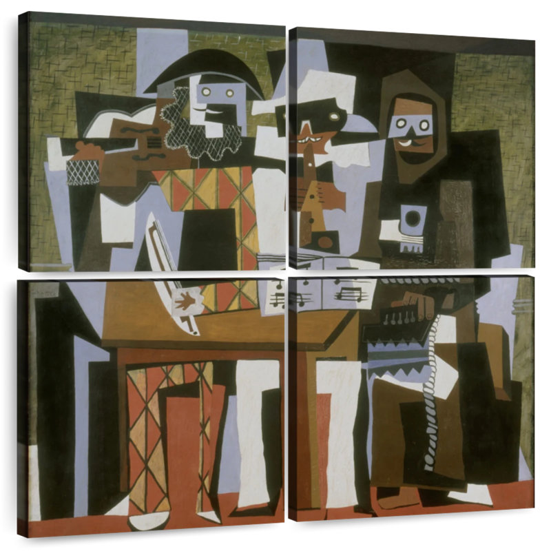 Trois musiciens, H 26 po x l 26 po
