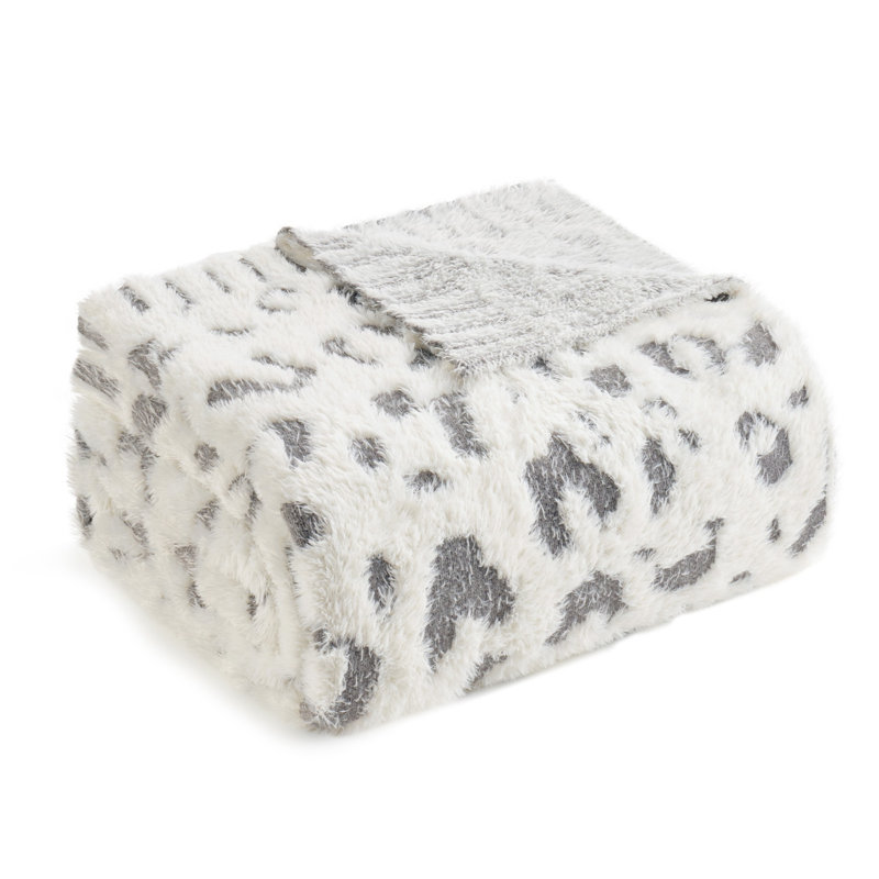 Jeté Fluffy Leopard, Jeté, Gray