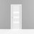 Pocket Door 18 x 84 inches with Opaque Glass Sete 6900 White Silk Kit Rail Hardware MDF Interior Bedroom Modern Doors-58145122