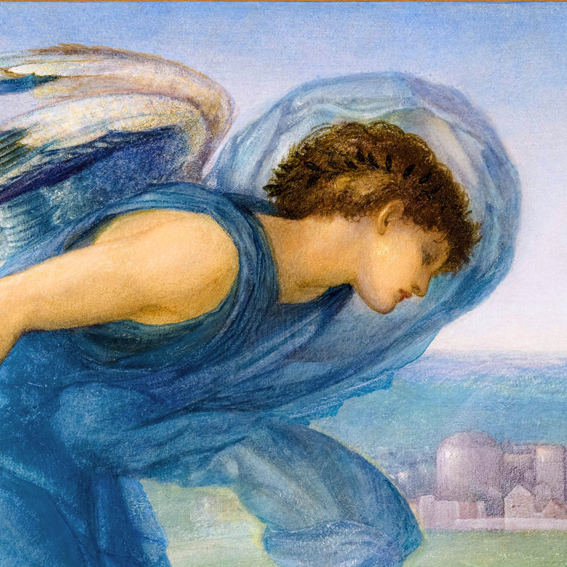 "Cupidon et psyché" par Edward Burne-Jones sur toile, H 26,25 po x l 22,25 po