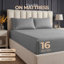 Ensemble de draps pour lit double Beddora - Draps doubles 4 pièces en gris - Literie en microfibre ultra-douce, à poches profondes et sans plis - Draps luxueux de qualité hôtelière facile d'entretien-118847944-118847938