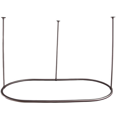 48'' Oval Shaped Fixed Shower Curtain Rod