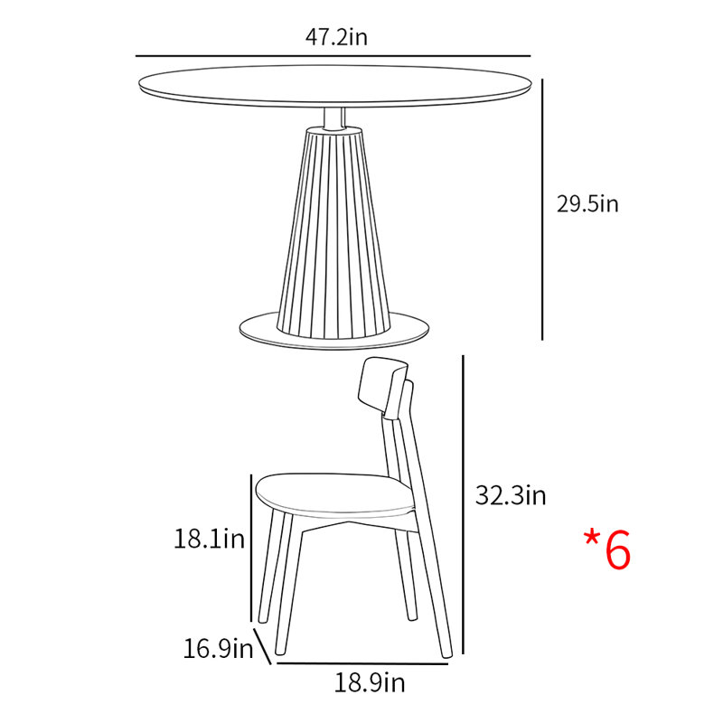 Modern sintered stone round dining table sets