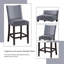 Gelman Wingback Parson Chair in Grey/Weathered Espresso (Set of 2)