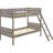 Twin Bunk Bed With Weathered Taupe, Convertible Design, , And Slatted Guardrails, Engineered Wood For Bedroom Modernization Taupe Finish, Decor