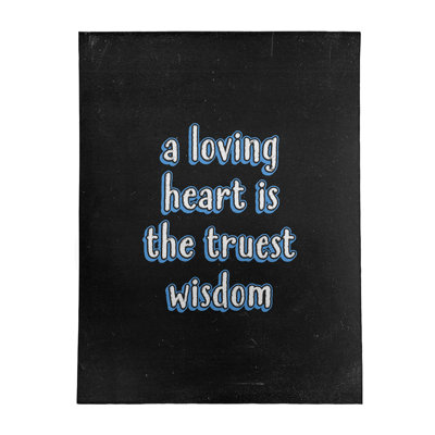 Tapis en poly-tableau noir style "love quoted"