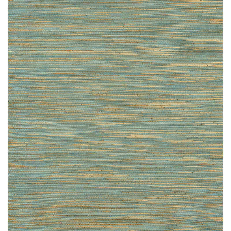 Loom Abstract Grass Cloth Wallpaper Roll, Turquoise, 20.5" W x 33' L