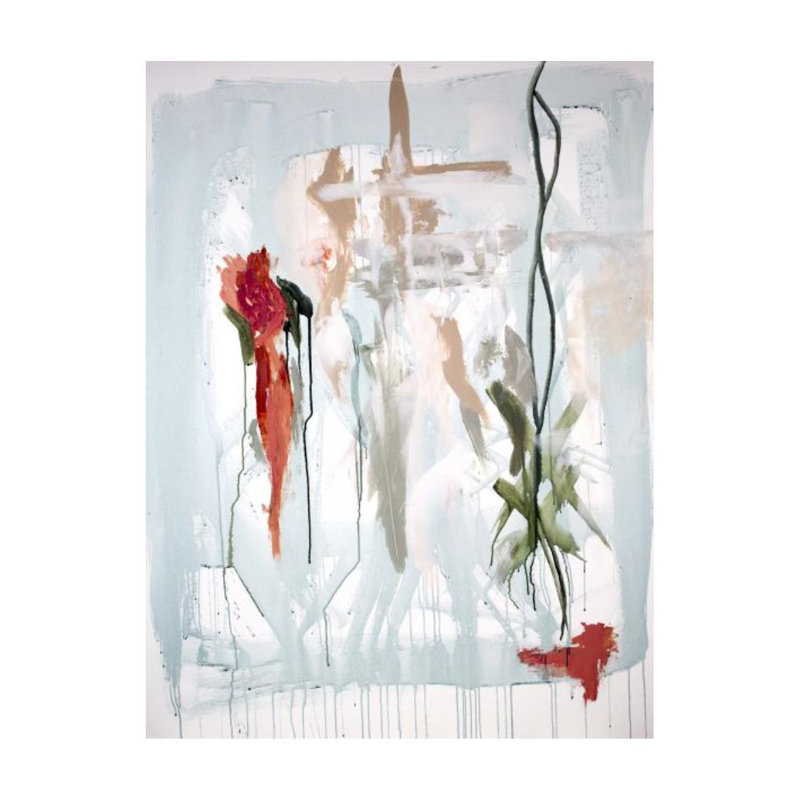 Rosewater II Painting by Mia Malcolm Studio, Outdoor, 32" H x 24" W x 1.5" D