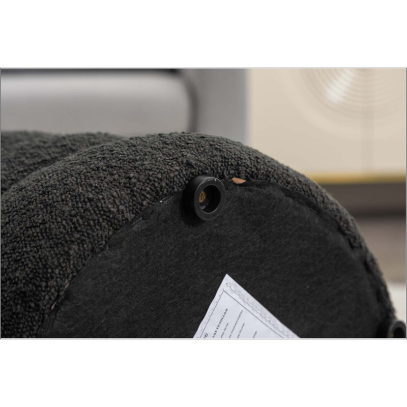 Soft Boucle  Round Ottoman Footrest Stool