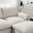 96.5'' L-Shaped Sectional Sofa With Storage Ottoman And Pockets, Adjustable Phone Holder, USB Charger, Chenille, 3 Colors-684385576
