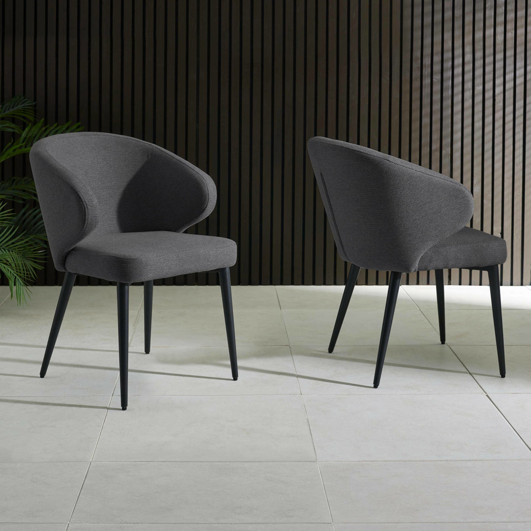 Marcus 46cm H Fabric Upholstered Side Chair in Grey