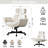 Criss Cross Chair With Armrests Sherpa Vanity Chair Swivel Computer Office Desk Chairs For Home, Make Up, Bed Room