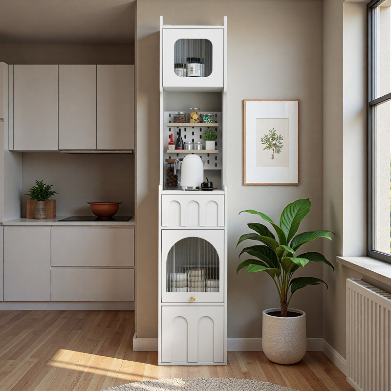 Grande armoire de rangement blanche Arianna