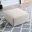 Revêtement en chenille beige, pré-assemblé, l 29,92 po, résiste, utile comme repose-pieds ou petite table d'appoint, mi-doux avec chenille, sans assemblage, hauteur de 16,73 po, confortable et long