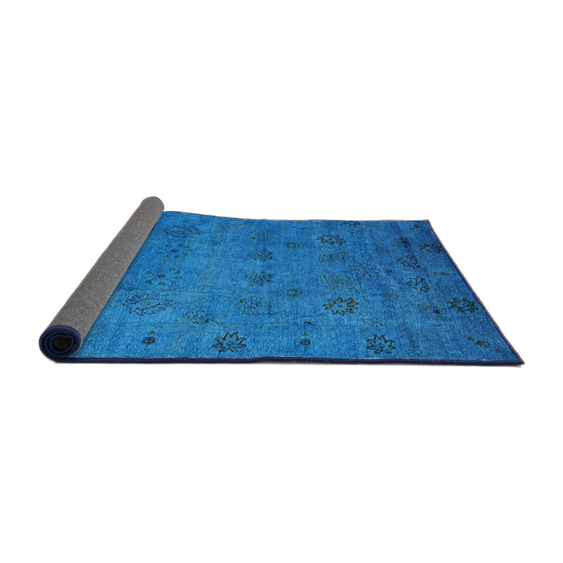 Tapis floral bleu, Rond 4 pi