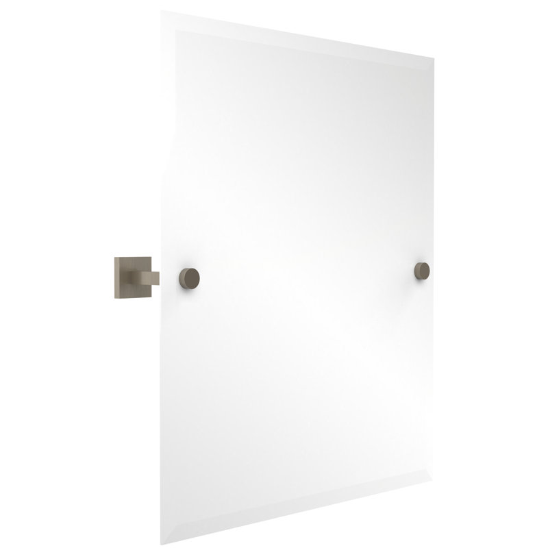 Haranu Wall Mirror with Shelves, Antique Pewter