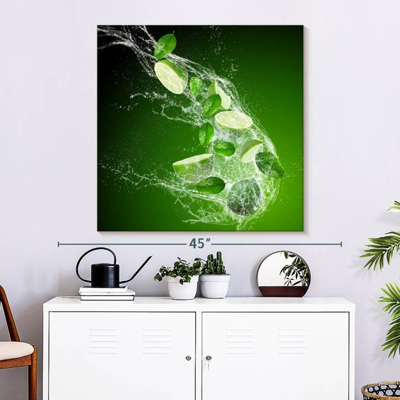 Yarlin Lime Splash, 33" H x 33" W