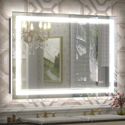 Miroir de salle de bain / de meuble-lavabo à DEL en verre trempé anti-buée certifié UL - Basics by Wayfair ™