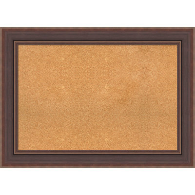 Moab Brown Bronze Framed Corkboard, Natural Cork Bulletin Board, Organization Board, Pin Board