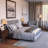 Alcott Hill Crystyle Table And Floor Lamp Set, Bronze With Light Marble