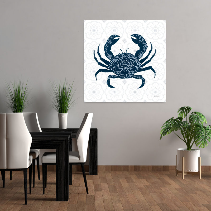 Crabe délicat littoral IV, art côtier, H 36 po x l 36 po